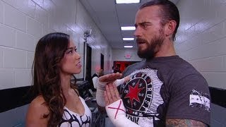 AJ confronts CM Punk: Raw, May 21, 2012