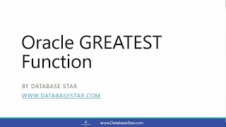 Oracle GREATEST Function