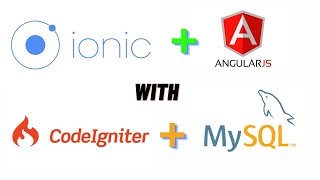Ionic Angular Crud (Front End) with Code Igniter (Back End) , use database is MySQL