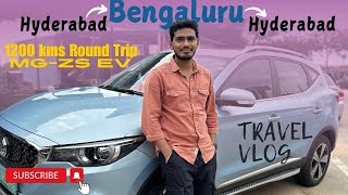 Electric car లో 1200kms Round trip|| MG-ZS Ev || Hyderabad-Bengaluru-Hyderabad #mgzsev #electriccar