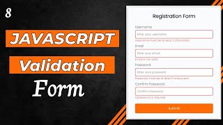 JavaScript Validation | Password Match, Length and Email Functions #javascript