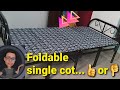 Portable furniture ,modern place saving metal /iron cot / bed unboxing and details....💁‍♀️