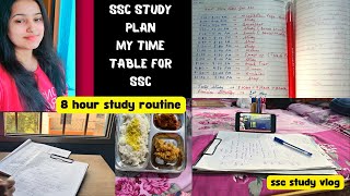 ssc study vlog |📚ssc cgl aspirants life |8 hour study plan| Study Routine| |Upsc aspirant life |#ssc