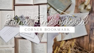 Hand Embroidery Tutorial: Corner Bookmark