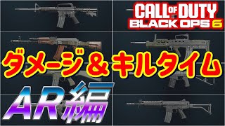 【COD BO6】ダメージモデル・キルタイムリスト『AR編』