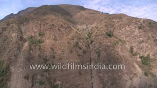 Barren hills of Lakhwar Village in Uttarakhand