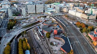 Helsinki Pasila Rail Yard (Ratapiha), Mall of Tripla and Eläintarha Sports Park, October 2023