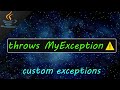 Java custom exceptions 🛑
