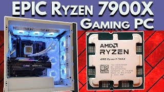 🛑 EPIC Ryzen 9 7900X Gaming PC Build + RTX 3090 Ti 🛑 Game Benchmarks & 7900X Review