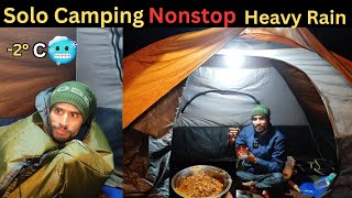 Winter Camping In Heavy Rain and Cold Weather | ठंड का हमला | Overnight Solo Camping In India