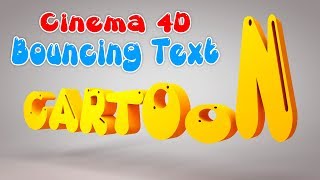 Cinema 4D Tutorial - Bouncing Text Animation