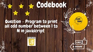 program to print all odd number between 1 to n | codebook | #codebook #javascript