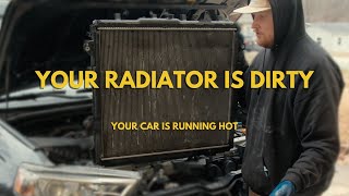 How to Clean Your Car Radiator! easy fix for overheating and weak AC