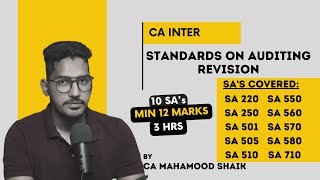 STANDARDS ON AUDITING REVISION | CA INTER | SCORE MIN 12 MARKS | CA Mahamood Shaik