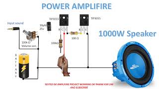 Building a High-Power Amplifier: TIP3055 Transistor Circuit Explained