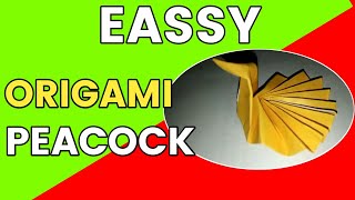 ORIGAMI PEACOCK EASY FULL STEP BY STEP IN 4 MINUTES - How to make origami peacock easy