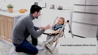 SOKANO A329 KD01 Multifunctional Foldable Baby Adjustable Dining Seat Baby High Chair