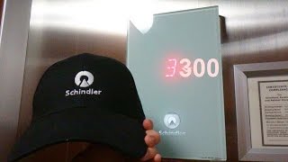 An in-depth ride on the Schindler 3300 MRL elevator with outside floors being painted!