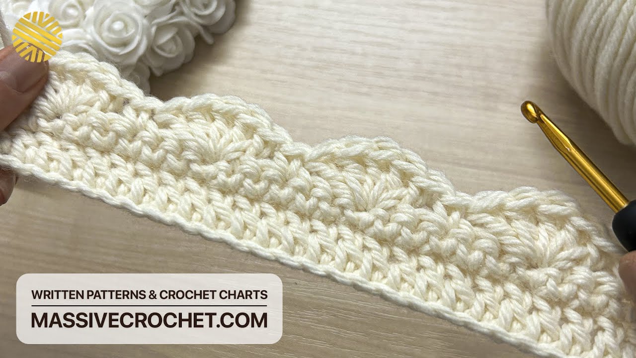 SUPER EASY Crochet Border Pattern For Beginners! 🤍👌🏻 PRETTY Crochet ...