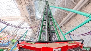 The World's Steepest Roller Coaster Drop - TMNT Shellraiser POV at Nickelodeon Universe
