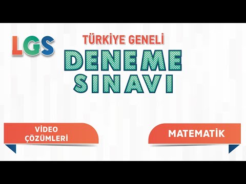 LGS Türkiye Geneli Deneme Sınavı Matematik Soru Çözümleri - YouTube