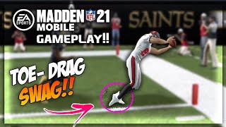 MADDEN MOBILE 21 EARLY GAMEPLAY!! TOE DRAG SWAG!! (ULTRA GRAPHICS)