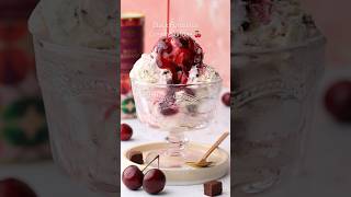 RECIPE: Jessiebakescakes.com 🍒 Black Forest Ice Cream Sundae 😍#icecream #cherry #recipe #chocolate