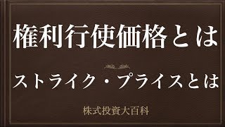 [動画で解説] 権利行使価格（ストライク・プライス）とはーオプション料・プレミアムー