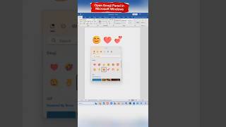 Open Emoji Panel in Microsoft Windows with Keyboard Keys #keyboardshortcuts