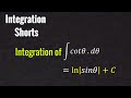 Integral of cotx dx / cot theta  #shorts