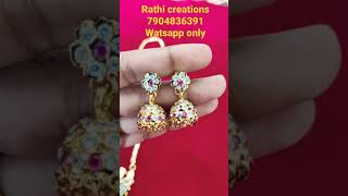 Impon earring collections/panchaloha earring designs/five metal jewelry/#shorts/#trending