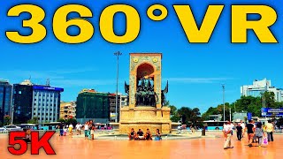 360° VR Taksim Square Walk Tour 2020 Istanbul Visit Turkey Attractions 5K 3D Virtual Reality HD 4K