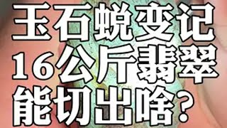 玉石蜕变记，16公斤翡翠，能切出啥？ 翡翠 翡翠原石 玉石雕刻