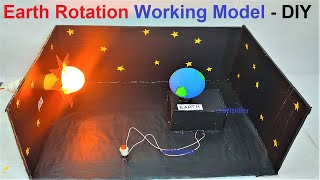 earth rotation working model | inspire award science project | craftpiller @howtofunda