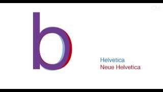 Helvetica vs Neue Helvetica - lower case comparison