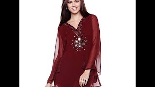 DG2 Chiffon Embellished Caftan Tunic