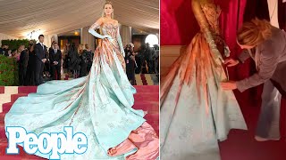 Blake Lively Jumps Over Ropes at Kensington Palace to Fix Her 2022 Met Gala Dress | PEOPLE