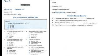 Free Activities in the Burnham Area IELTS Listening Test