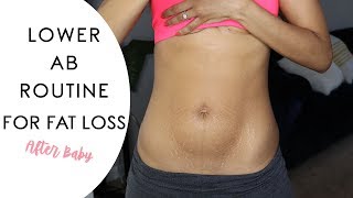 LOWER AB ROUTINE for tiny waist and flat tummy after baby |burn belly fat | J Mayo