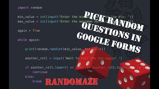 Pick Random Questions from a Question Bank Using Google Form