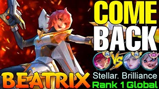 Comeback Game! No.1 Beatrix VS Top Tier's Enemies - Top 1 Global Beatrix by Stellar. Brilliance - ML