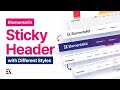 How to Create a Sticky Header with Dynamic Background Colors Using ElementsKit