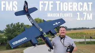 FMS - F7F Tigercat - 1700mm - Maiden Flights
