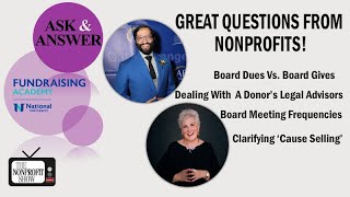 Nonprofits Asked (Board dues | Donor's advisors)