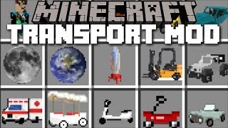 Minecraft TRANSPORT MOD / TRAVEL THROUGH SPACE ROCKETS TO THE MOON!! Minecraft