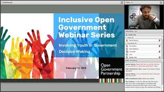 Webinar: Involving Youth in Government Decision-Making