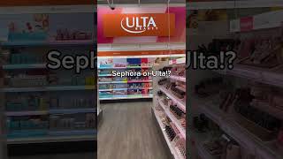 Sephora or Ulta? #music #foryou #preppy #makeup #sephora #ulta #trending #goviral #blowup #shorts