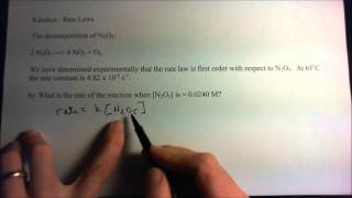 Basic rate laws - worked problems
