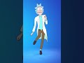 sugar rush rick sanchez skin showcase fortnite dances emotes fortnite x rick and morty