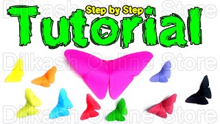 3D Origami Butterfly Tutorial - Money Origami Butterfly Tutorial - DIY Handmade Butterfly Bookmark